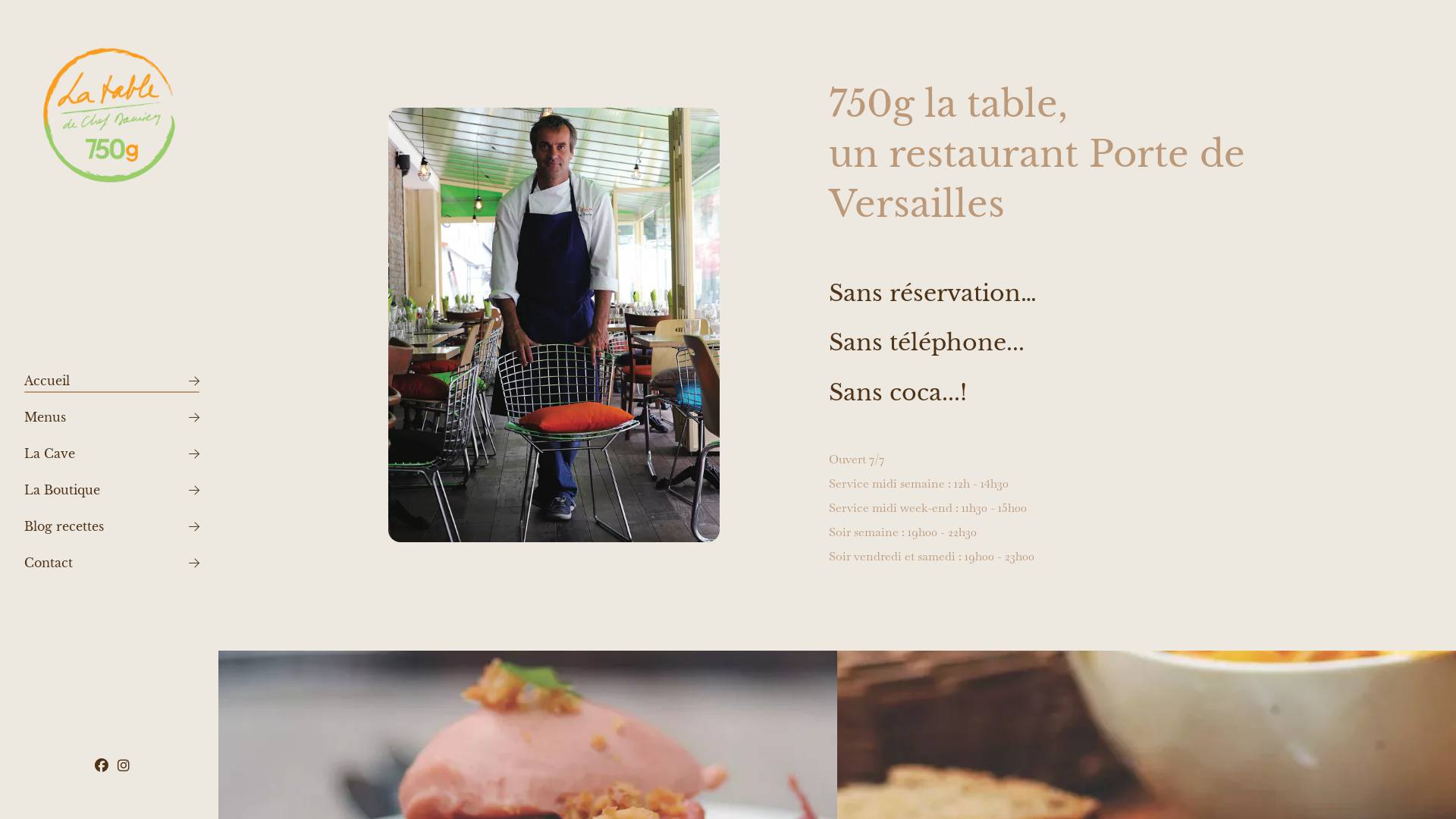 Restaurant 750g La Table de Chef Damien