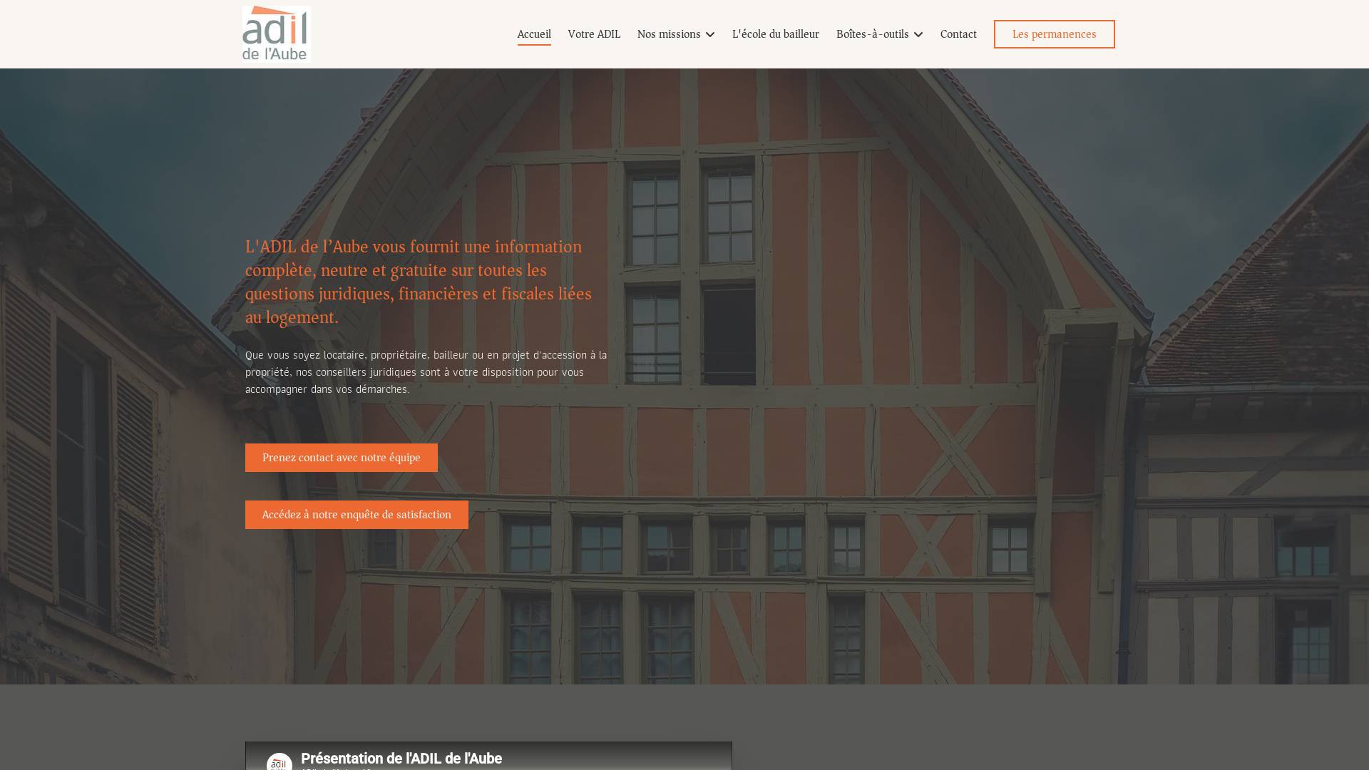 Permanences ADIL 10 - Conseils logement près de chez vous